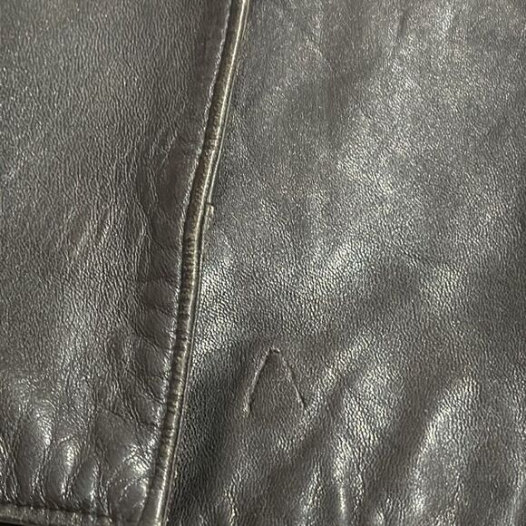 (P2) F.ORTIZ, creation Vintage 80s goatskin jacket in‎ black oversized - Picture 13 of 15